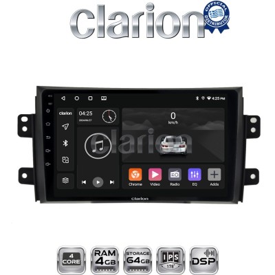 CLARION GL32446 Οθόνη OEM Multimedia Αυτοκινήτου για Fiat Sedici 2005 2013 Suzuki SX4 2005 2013 (CarPlay/AndroidAuto/BT/GPS/WI