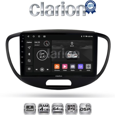 CLARION GL32455 Οθόνη OEM Multimedia Αυτοκινήτου για HYUNDAI i10 20082013 (CarPlay/AndroidAuto/BT/GPS/WIFI/GPRS)