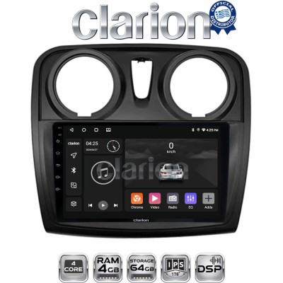 CLARION GL32457 Οθόνη OEM Multimedia Αυτοκινήτου για Dacia Santero 2012 2019 (CarPlay/AndroidAuto/BT/GPS/WIFI/GPRS)