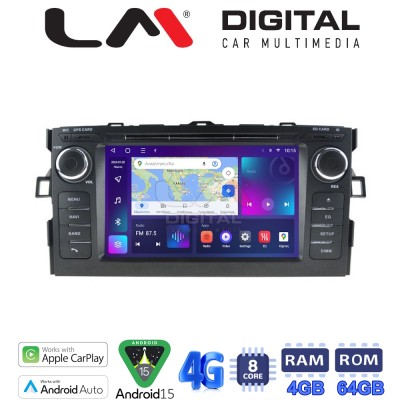 LM Digital - LM Q8028 GPS Οθόνη OEM Multimedia Αυτοκινήτου για TOYOTA AURIS 2007 2012 (CarPlay/AndroidAuto/BT/GPS/WIFI/GPRS)