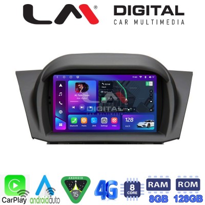 LM Digital - LM T8152 GPS Οθόνη OEM Multimedia Αυτοκινήτου για Ford Fiesta 2008 2010 (CarPlay/AndroidAuto/BT/GPS/WIFI/GPRS)