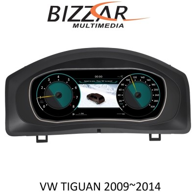 Bizzar Digital Cluster VW TIGUAN 2009-2016 Digital HD LCD Instrument Cluster 10.25" με Carplay | HDMI in