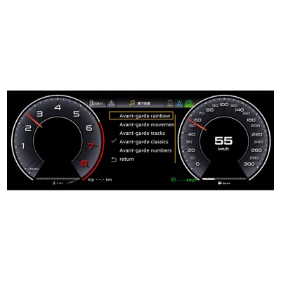 Bizzar Digital Cluster AUDI A4 (B8) 2008-2012 Digital HD LCD Instrument Cluster 12.3" με Carplay | HDMI in
