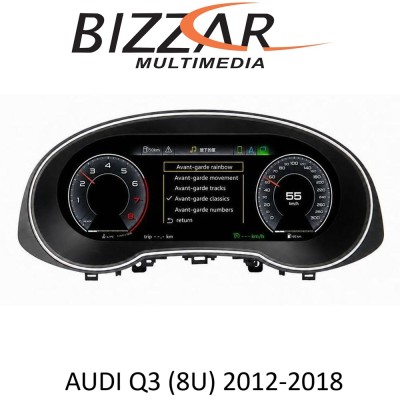 Bizzar Digital Cluster AUDI Q3 (8U) 2012-2018 Digital HD LCD Instrument Cluster 12.3" με Carplay | HDMI in