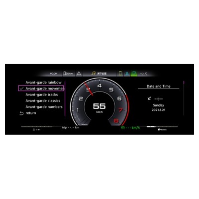 Bizzar Digital Cluster AUDI A4 (B8.5) 2013-2016 Digital HD LCD Instrument Cluster 12.3" με Carplay | HDMI in