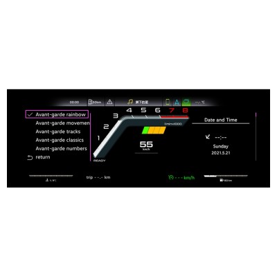 Bizzar Digital Cluster AUDI A4 (B8.5) 2013-2016 Digital HD LCD Instrument Cluster 12.3" με Carplay | HDMI in