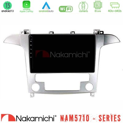 Nakamichi NAM5710 Series 8Core Android13 4+64GB Ford S-Max 2006-2012 Navigation Multimedia Tablet 9"