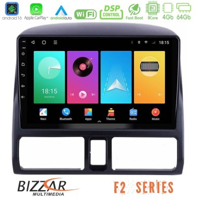 Bizzar F2 Series 8Core Android16 4+64GB Honda CRV 2002-2006 Navigation Multimedia Tablet 9"