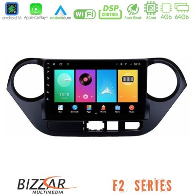 Bizzar F2 Series 8Core Android16 4+64GB Hyundai i10 2014-2020 Navigation Multimedia Tablet 9"