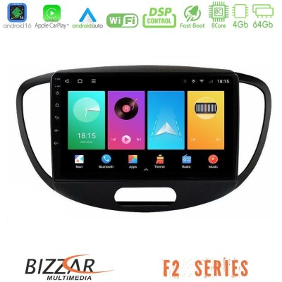 Bizzar F2 Series 8Core Android16 4+64GB Hyundai i10 2008-2014 Navigation Multimedia Tablet 9"