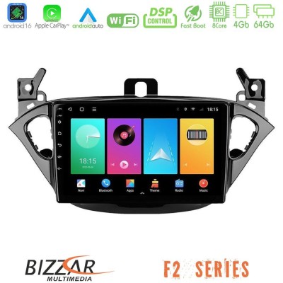 Bizzar F2 Series 8Core Android16 4+64GB Opel Corsa E/Adam Navigation Multimedia Tablet 9"