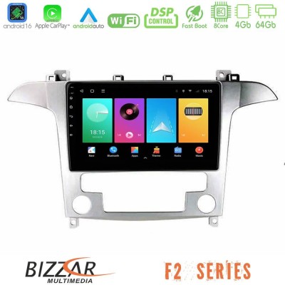 Bizzar F2 Series 8Core Android16 4+64GB Ford S-Max 2006-2012 Navigation Multimedia Tablet 9"