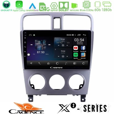 Cadence X2 Series 8Core Android14 6+128GB Subaru Forester 2003-2007 Navigation Multimedia Tablet 9"
