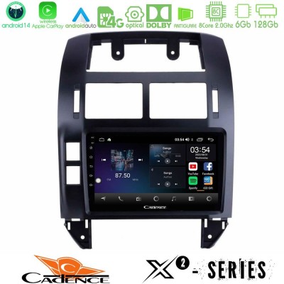 Cadence X2 Series 8Core Android14 6+128GB VW Polo 2002-2009 Navigation Multimedia Tablet 9"