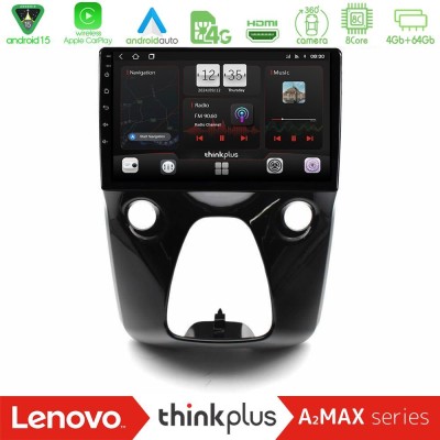Lenovo Thinkplus A2MAX Series 8Core Android15 4+64GB Toyota Aygo | Citroen C1 | Peugeot 108 Navigation Multimedia 10"