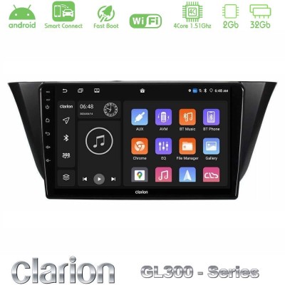 Clarion GL300 Series 4Core Android ClarionOS 2+32GB Iveco Daily 2014-2025 Navigation Multimedia Tablet 9" Με Carplay & Android A