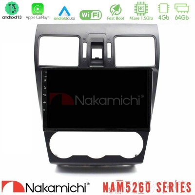 Nakamichi NAM5260 Series 4Core Android13 4+64GB Subaru Forester 2015-2018 Navigation Multimedia Tablet 9" Με Carplay & Android A