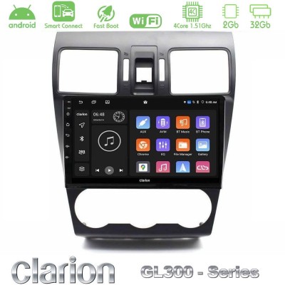 Clarion GL300 Series 4Core Android ClarionOS 2+32GB Subaru Forester 2015-2018 Navigation Multimedia Tablet 9" Με Carplay & Andro
