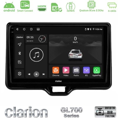 Clarion GL700 QUALCOMM Series 8Core Android ClarionOS 4+64GB Toyota Yaris Cross RHD 2020- (Low Version) Navigation Multimedia Ta