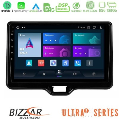 Bizzar Ultra Series Toyota Yaris Cross RHD 2020- (Low Version) 8core Android13 8+128GB Navigation Multimedia Tablet 9"