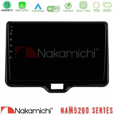 Nakamichi NAM5260 Series 4Core Android13 4+64GB Toyota Yaris Cross RHD 2020- (Low Version) Navigation Multimedia Tablet 9" Με Ca