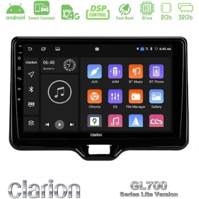 Clarion GL700 Lite Series 8Core Android ClarionOS 2+32GB Toyota Yaris Cross RHD 2020- (Low Version) Navigation Multimedia Tablet