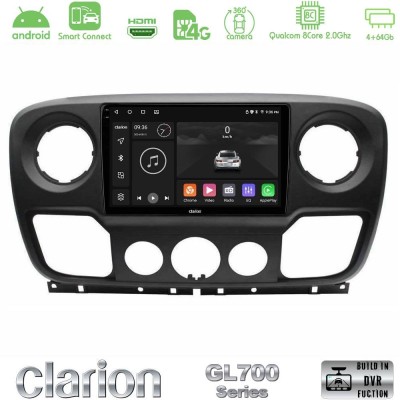 Clarion GL700 QUALCOMM Series 8Core Android ClarionOS 4+64GB Renault/Nissan/Opel Navigation Multimedia Tablet 10" Με Carplay & A