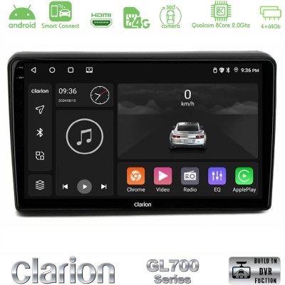 Clarion GL700 QUALCOMM Series 8Core Android ClarionOS 4+64GB Citroen C5 2008-2019 Navigation Multimedia Tablet 10" Με Carplay & 