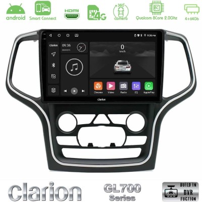 Clarion GL700 QUALCOMM Series 8Core Android ClarionOS 4+64GB Jeep Grand Cherokee 2014-2020 Navigation Multimedia Tablet 10" Με C