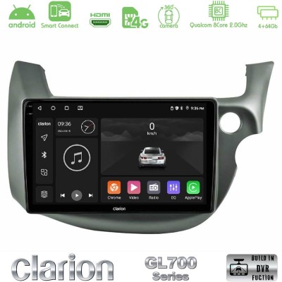 Clarion GL700 QUALCOMM Series 8Core Android ClarionOS 4+64GB Honda Jazz (Fit) 2009-2013 RHD Navigation Multimedia Tablet 10" Με 