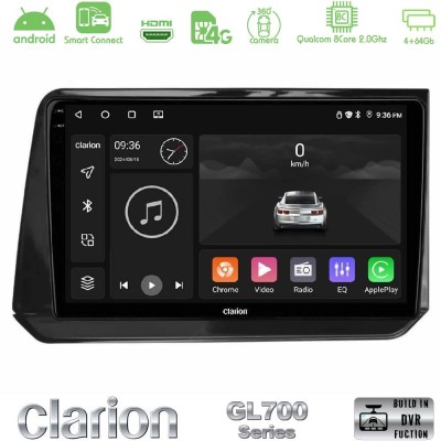 Clarion GL700 QUALCOMM Series 8Core Android ClarionOS 4+64GB Nissan Note 2021-2026 RHD Navigation Multimedia Tablet 10" Με Carpl
