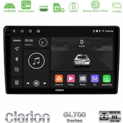 Clarion GL700 QUALCOMM Series Ford Transit 2007 – 2013 8Core Android ClarionOS 4+64GB Navigation Multimedia Tablet 10" Με Carpla