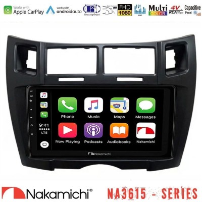 Nakamichi NA3615 Series Με Wireless Carplay & Android Auto Toyota Yaris Media Station Tablet 9" (Μαύρο Χρώμα)