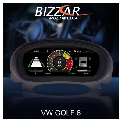 Bizzar Digital Cluster VW GOLF6 Digital HD LCD Instrument Cluster 10.25" με Carplay | HDMI in