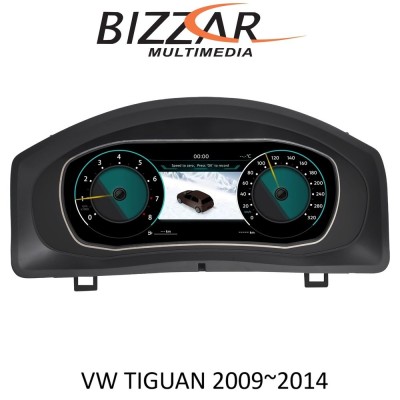 Bizzar Digital Cluster VW TIGUAN 2009-2016 Digital HD LCD Instrument Cluster 10.25" με Carplay | HDMI in