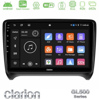 Clarion GL500 Series 8Core Android ClarionOS 4+64GB Audi TT B7 Navigation Multimedia Tablet 9"