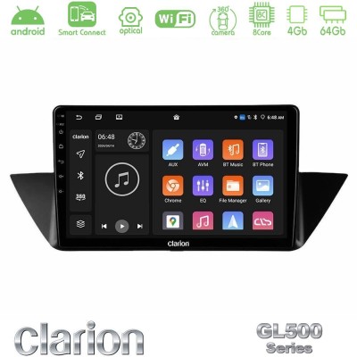 Clarion GL500 Series 8Core Android ClarionOS 4+64GB BMW Χ1 E84 Navigation Multimedia Tablet 10"