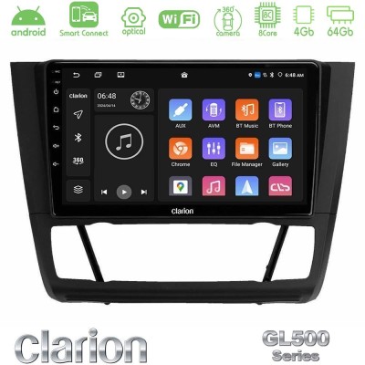 Clarion GL500 Series 8Core Android ClarionOS 4+64GB BMW 1Series E81/E82/E87/E88 (AUTO A/C) Navigation Multimedia Tablet 9"