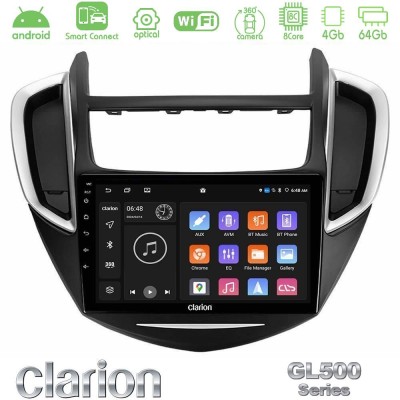Clarion GL500 Series 8Core Android ClarionOS 4+64GB Chevrolet Trax 2013-2020 Navigation Multimedia Tablet 9"