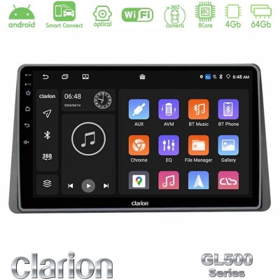 Clarion GL500 Series 8Core Android ClarionOS 4+64GB Dacia Duster 2019- Navigation Multimedia Tablet 10"