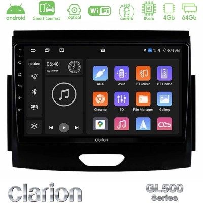 Clarion GL500 Series 8Core Android ClarionOS 4+64GB Ford Ranger 2017-2022 Navigation Multimedia Tablet 9"