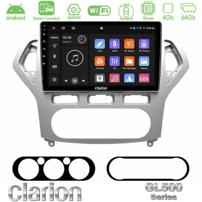 Clarion GL500 Series 8Core Android ClarionOS 4+64GB Ford Mondeo 2007-2010 AUTO A/C Navigation Multimedia Tablet 10"