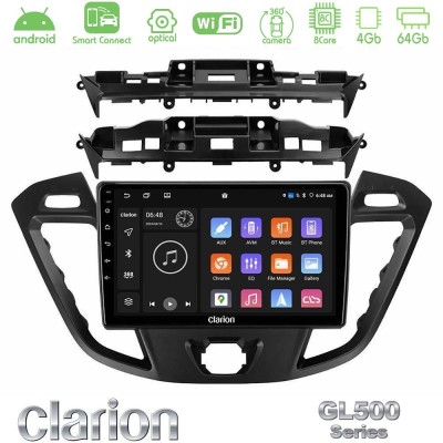 Clarion GL500 Series 8Core Android ClarionOS 4+64GB Ford Transit Custom/Tourneo Custom Navigation Multimedia Tablet 9"