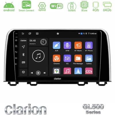 Clarion GL500 Series 8Core Android ClarionOS 4+64GB Honda CR-V 2019- Navigation Multimedia Tablet 10"