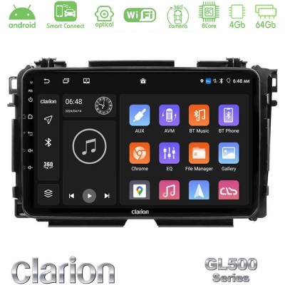 Clarion GL500 Series 8Core Android ClarionOS 4+64GB Honda HR-V Navigation Multimedia Tablet 9"