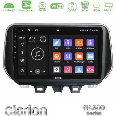 Clarion GL500 Series 8Core Android ClarionOS 4+64GB Hyundai Tucson 2019- Navigation Multimedia Tablet 9"