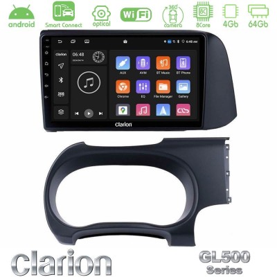 Clarion GL500 Series 8Core Android ClarionOS 4+64GB Hyundai i10 Navigation Multimedia Tablet 9"
