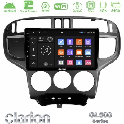 Clarion GL500 Series 8Core Android ClarionOS 4+64GB Hyundai Matrix 2001-2010 Navigation Multimedia Tablet 9"