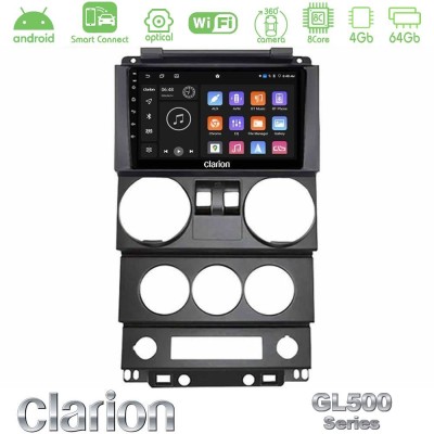 Clarion GL500 Series 8Core Android ClarionOS 4+64GB Jeep Wrangler 2Door 2008-2010 Navigation Multimedia Tablet 9"
