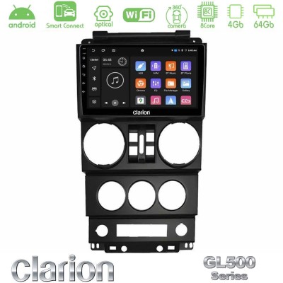 Clarion GL500 Series 8Core Android ClarionOS 4+64GB Jeep Wrangler 2008-2010 Navigation Multimedia Tablet 9"